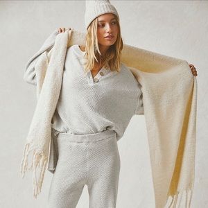 FP free people hailee sweater set ivory heather size small
